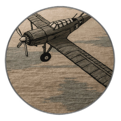 Machine Washable Transportation Gray Area Rug