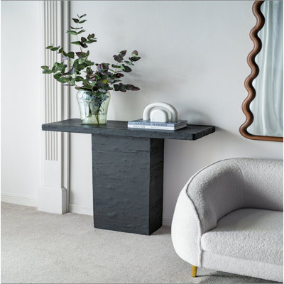 Table basse rectangulaire avec base à piédestal