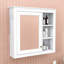 Armoire à pharmacie murale élégante avec tablettes et miroir-1276389181