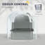 XL Stainless Steel Litter Box Tray with Lid Panda Style