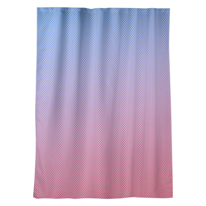 Sheer Curtain Single Panel, Sky Blue/Baby Pink