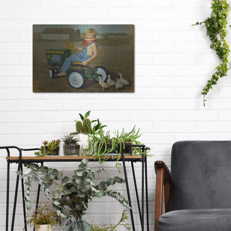Luxe Metal Art «Murray Diesel Tractor» par David Li «Murray Diesel Tractor» par David Lindsley, H 12 po x l 16 po