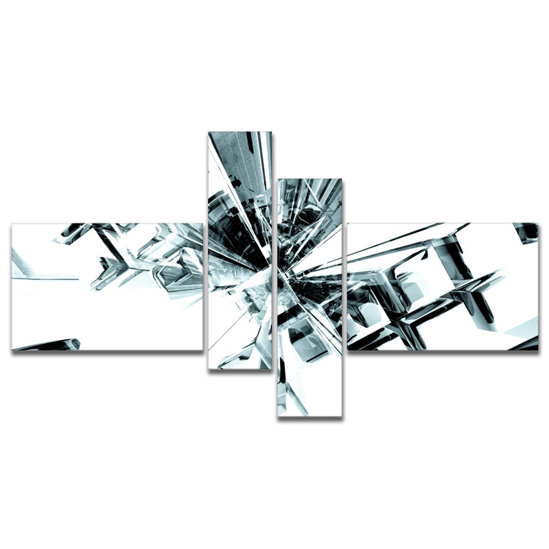 « fractal 3d cubes everywhere », impression à multiples images sur toile