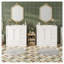 Meuble-lavabo autoportant de 72 po de style Shaker en blanc, fabrication en panneau de fibres à densité moyenne avec certification EPA-130144851-130144852