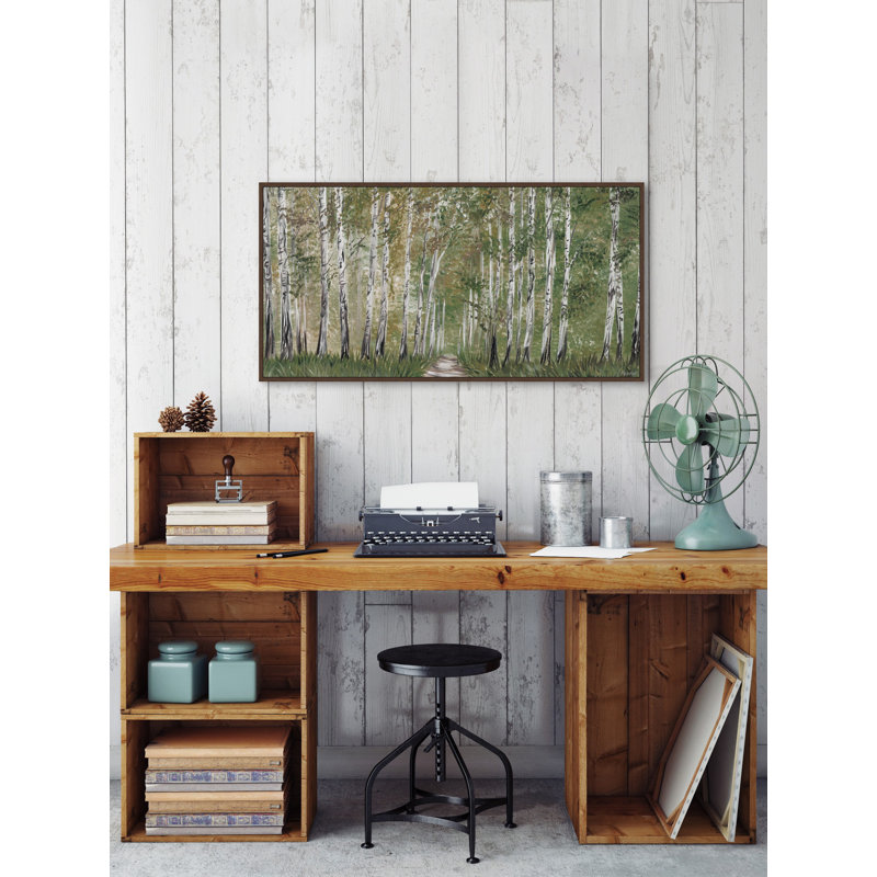 A Shady Path by Marmont Hill - Painting on Canvas, 57cm H x 114cm W x 3.81cm D