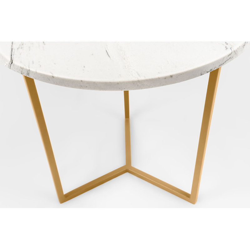 Draper Frame End Table, Gold
