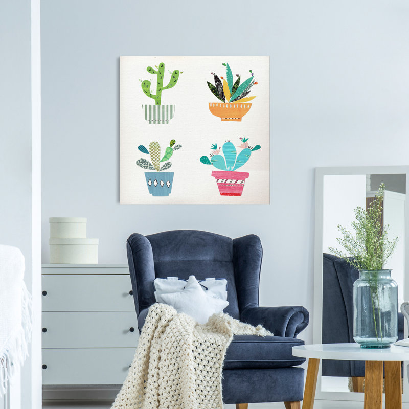 «Cute Cacti», art sur toile, H 10 po x l 10 po x P 1,5 po