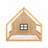 56.8"Wood House Bed with Window and Fence-1727331015