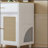 Stylish Wooden Cat Litter Box Enclosure with Scratch Pad and Storage, Ideal for Home and Office