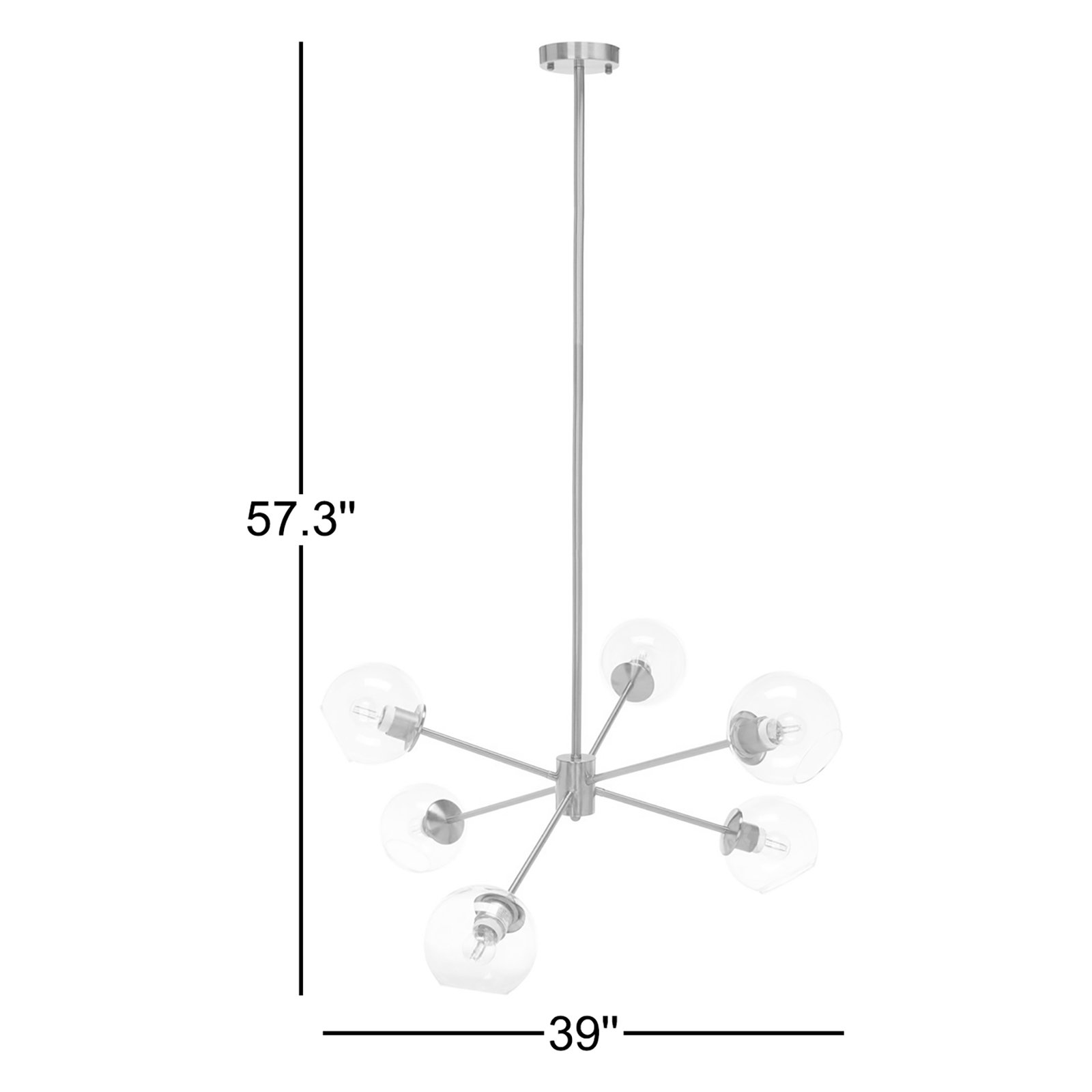 Corie 6 - Light Dimmable Sputnik Chandelier