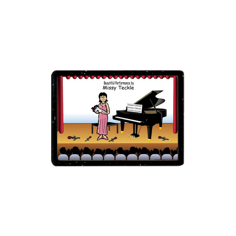 Joueur de piano personnalisé - aimant acrylique féminin - excellent cadeau!, Oui