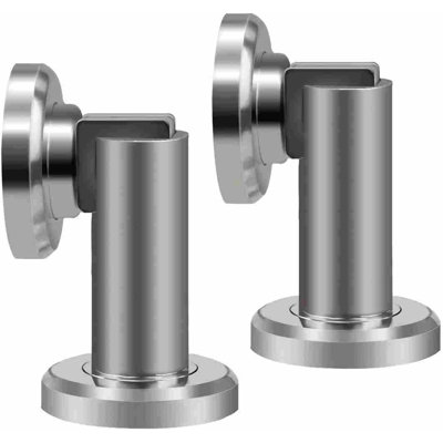 Butoirs de porte, arrêts de porte magnétiques, argent, paquet de 2