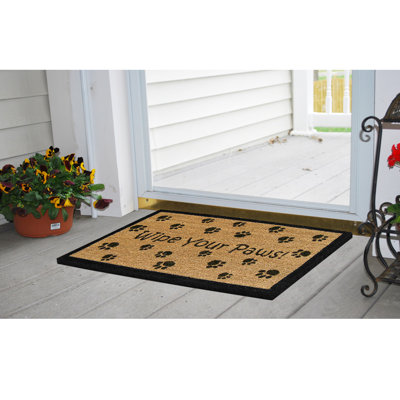 Nettoyez vos pattes de 30 po x 18 po tapis de porte extérieur antidérapant Faye