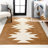 Norwell Minimalist Geometric Machine-Washable Terracotta/Cream Rug-843905217