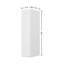 Armoire de cuisine murale 1 porte et 2 tablettes Furinno Shaker, prête à assembler, P 12 po x l 9 po x H 36 po, blanc