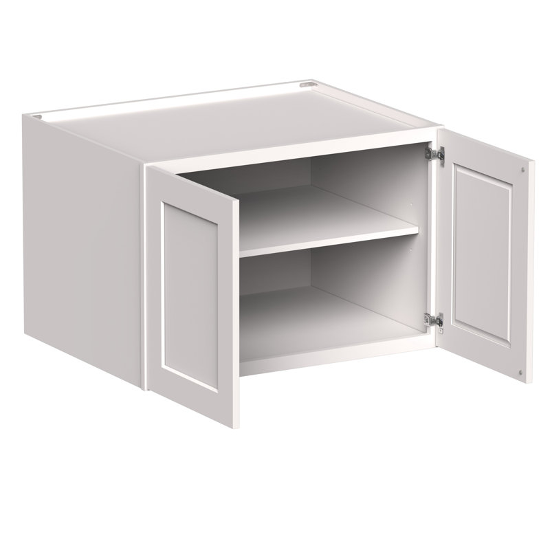 CASAINC Ready-to-Assemble White Shaker Kitchen Wall Cabinet W36" X H24" X D27"（Handles Not Included）