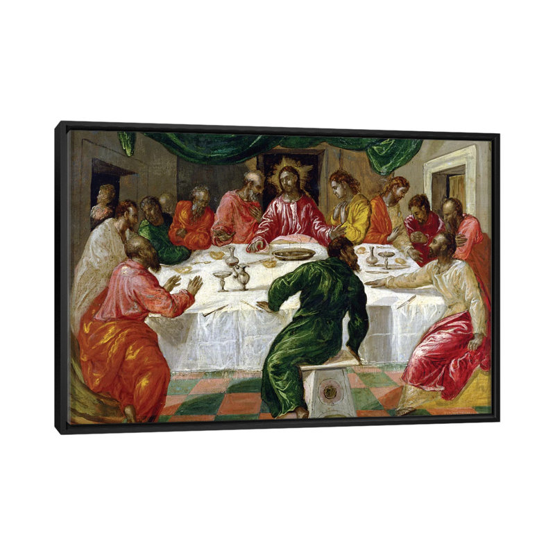 «The Last Supper», 1567-70 par El Greco - Estampe numérique sur toile tendue avec châssis, H 40 po x l 60 po x P 1,5 po