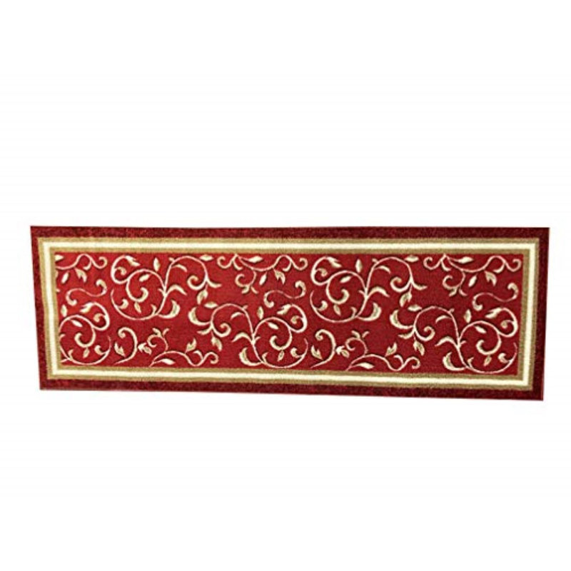 Tapis de cuisine Faasulu, Tapis de couloir 1,11 po x 7 pi, Rouge
