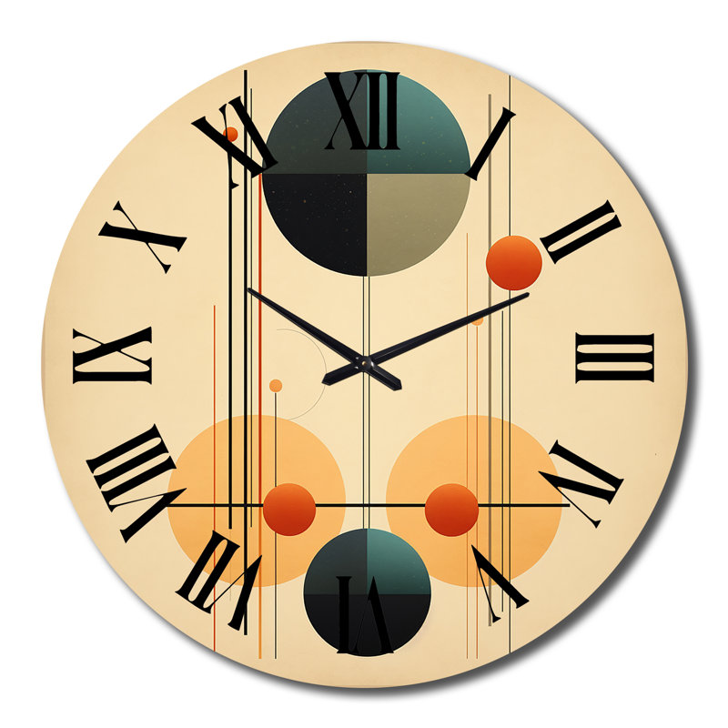 Horloge murale Syncronicities Midcentury Elegant Retro Art III, Très grand