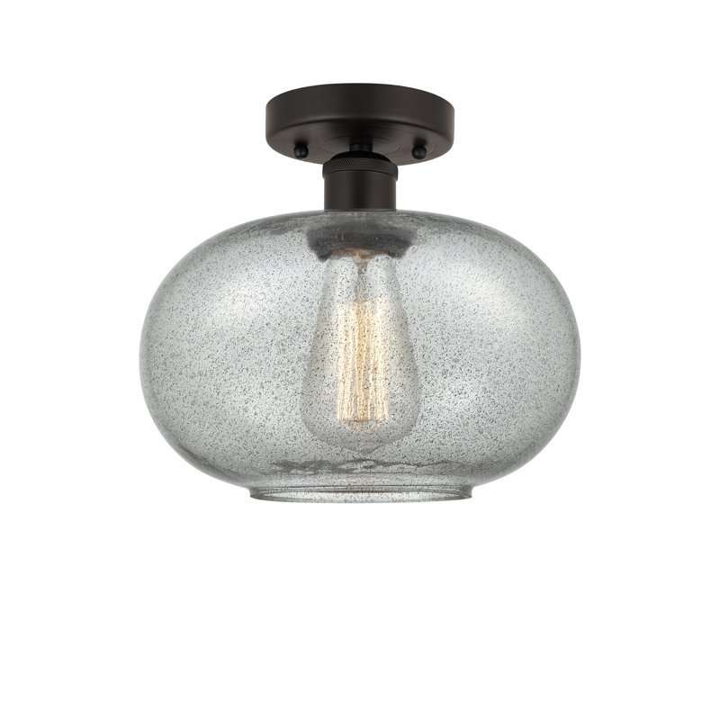 Plafonnier semi-encastré Bobtown, Bronze huilé, Gris anthracite
