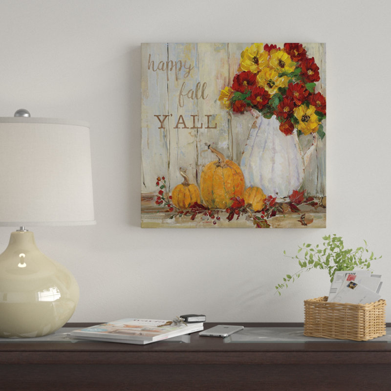 « citrouille patch ii », reproduction d’impression sur toile, H 26 po x l 26 po x P 1,5 po, Pas de tapis, Toile tendue
