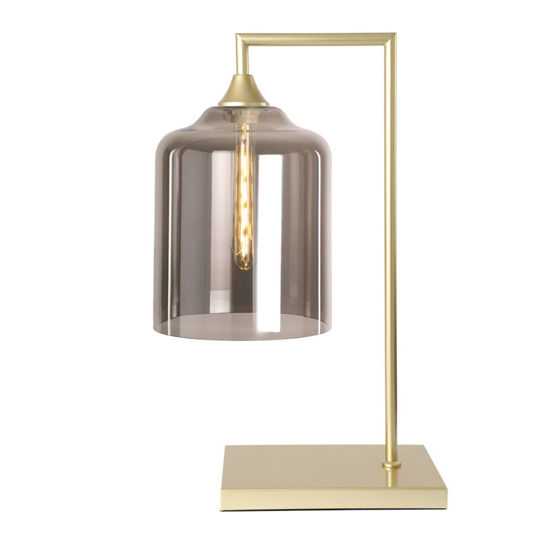 Wang Metal Table Lamp, Gold, Smoke