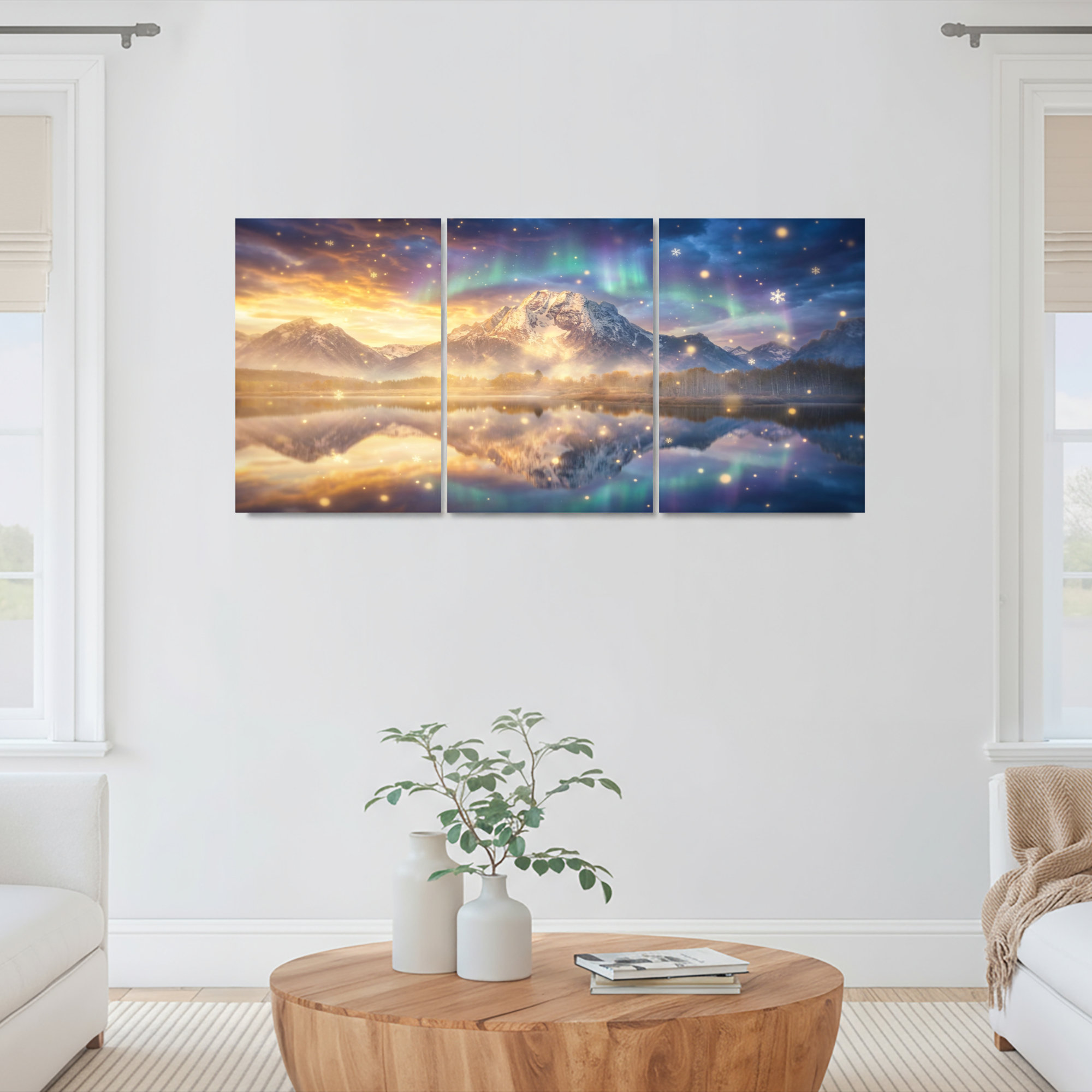 Winston Porter Mountain Landscape Aurora Sky Canvas Wrapped Wall Art ...