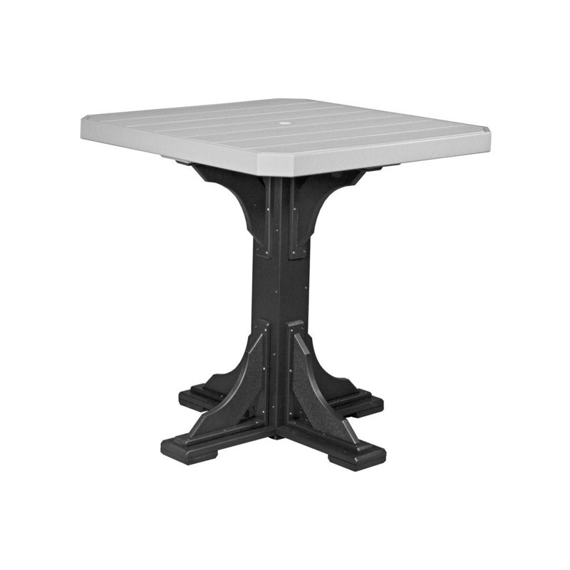 Stepanian Square Table, Black, 36.5" H x 41" W x 41" D, Dove Grey