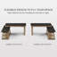 Minimalist L-Shaped Electric Standing Executive Desk with Leather Top 