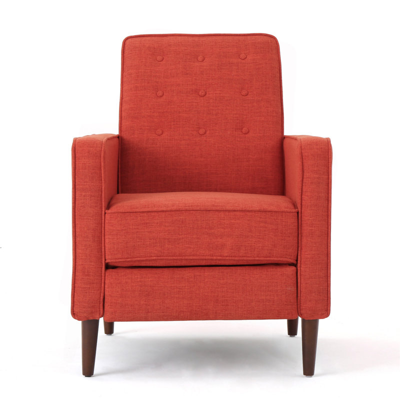 Canapé inclinable en tissu Mid-Century, Orange