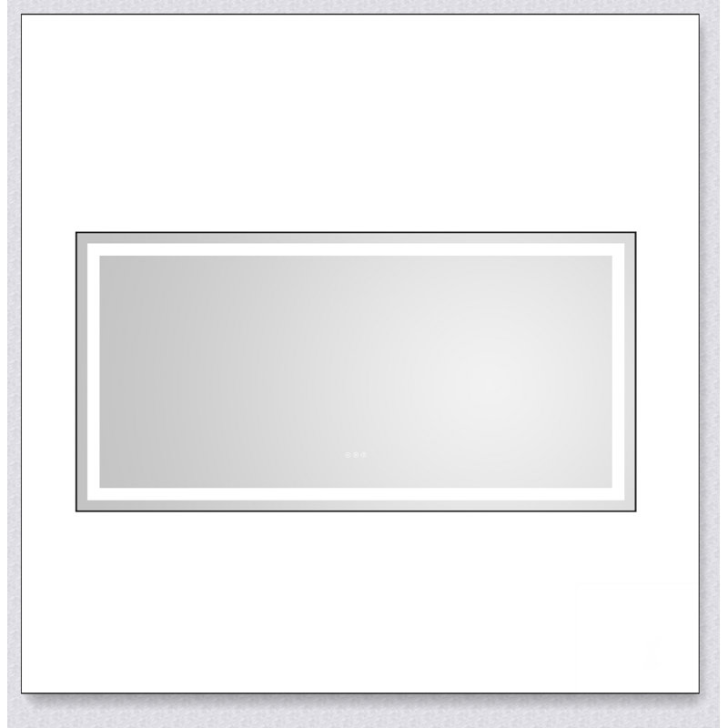 Miroir de salle de bain 72 x 36 pouces à DEL avec cadre en aluminium, miroir de meuble-lavabo mural, anti-buée, mémoire, 3 couleurs, réglable en continu