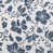 Bleu / floral Woodblock