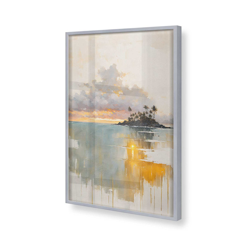 Golden Waves at Sunset III, reproduction, Argent argent, H 11,25 po x l 9,25 po