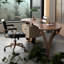 Bureau moderne brun en forme de pois unique-109050185