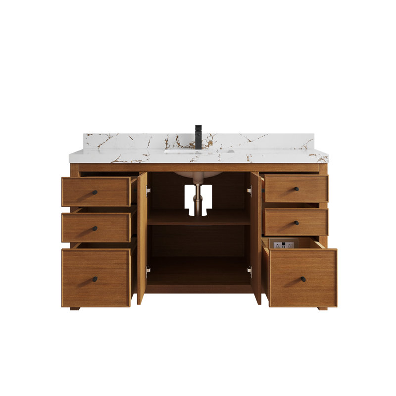 Ensemble de meuble-lavabo simple 60 po avec plateau Tigran