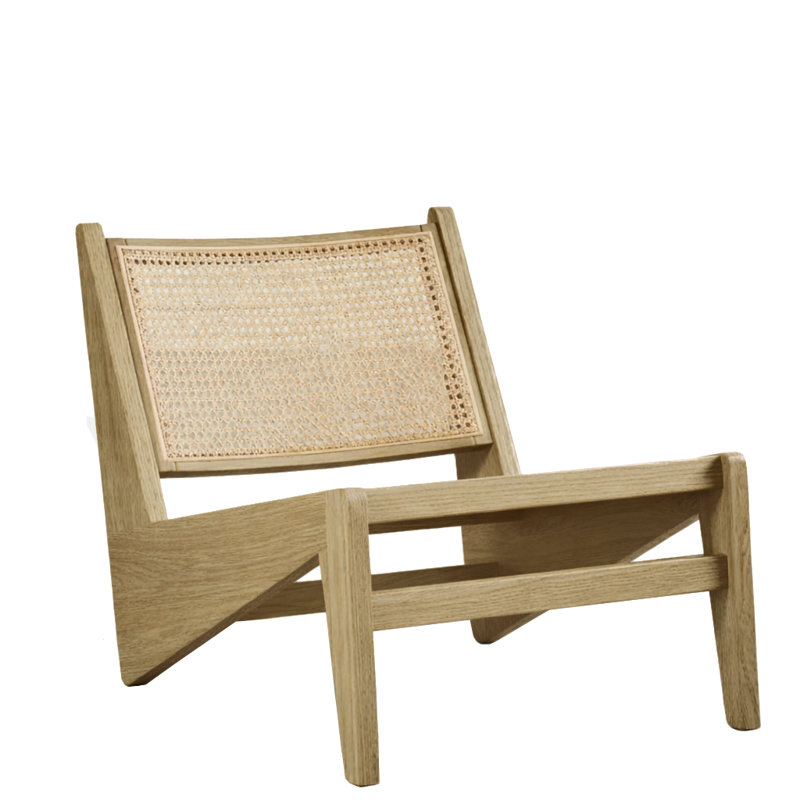 Chaise longue Dario Cane, Bois naturel