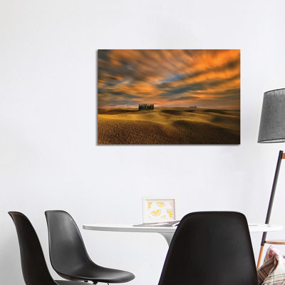 Cypresses by Krzysztof Browko - Wrapped Canvas Print