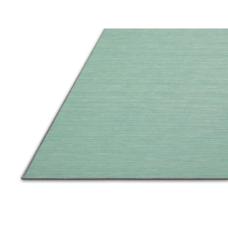 Tapis de zone vert contemporaine, Rectangle 5 pi x 7 pi