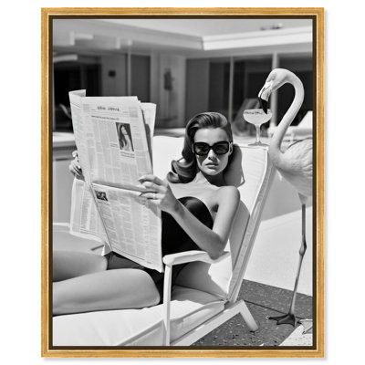 Flamingo Cocktail Hour Print by Oliver Gal