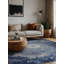 Tapis bleu lavable à la machine-2001279087