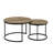 Nesting Coffee Table 2 Pieces, 27.6Inch Round Industrial Wood Style With Solid Metal Base For Living Room Bedroom Lawn (Brown Tables 2Pcs, Look Steady Frame Yard-1792918131