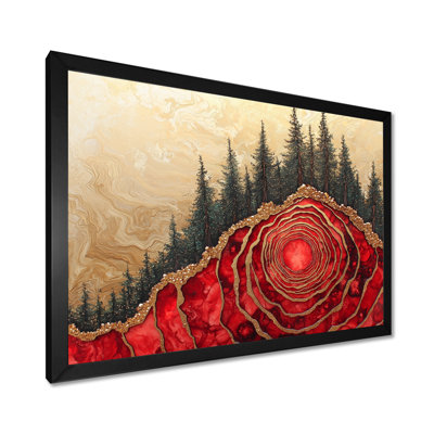Gerolamo, forêt, chemin, opale de feu, rivière de pierre IV - forêt, art mural