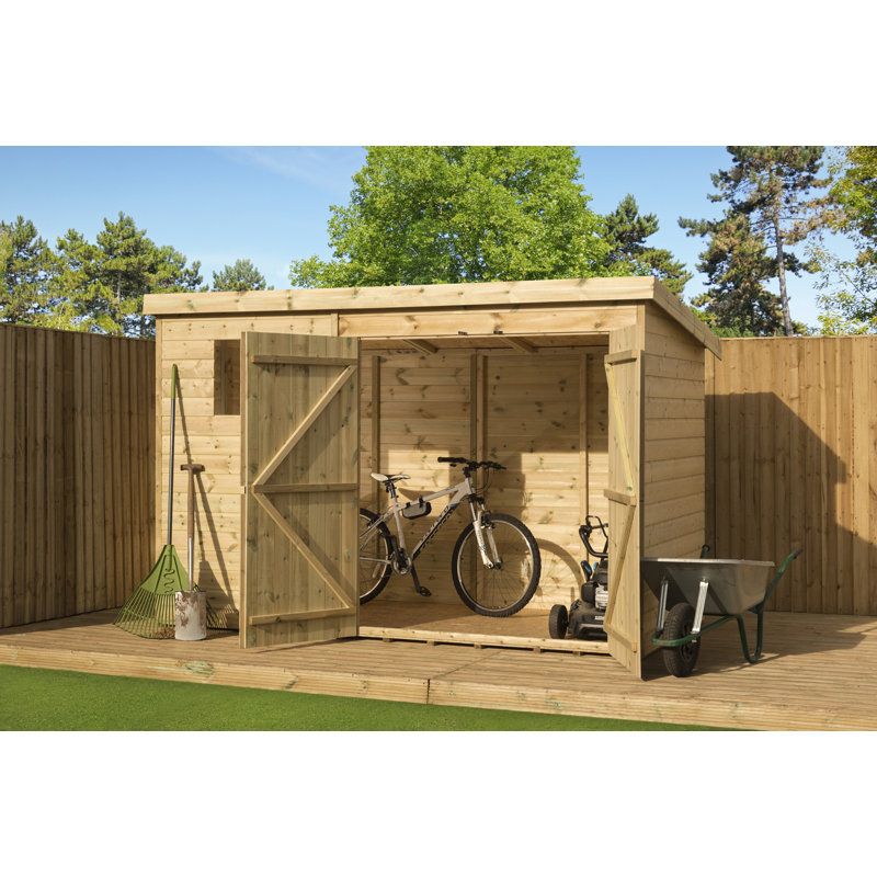 Shiplap Pent Wooden Shed, 10ft. W x 6ft. D