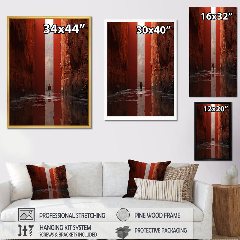" Fantastic Dissolving Doorways ", Black Floater Framed, 20" H x 12" W x 1" D