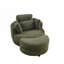 Fauteuil club en tissu avec pieds en bois-546751632