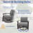 Outdoor Patio Aluminum 5-Piece Conversation Set Swivel&Glider Armchair With Round LP Fire Pit Table-63214709