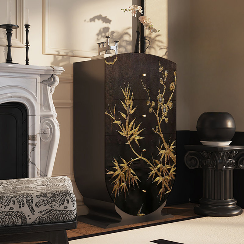 Armoire décorative de salon, Doré
