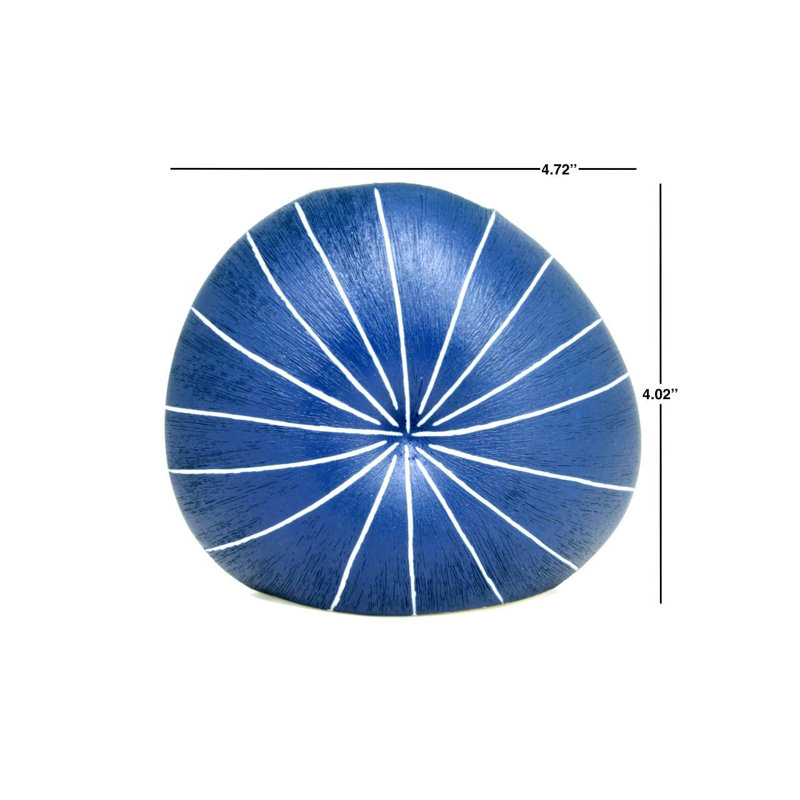 Amissa Jar, Blue, 4" H x 4.7" W x 2.4" D