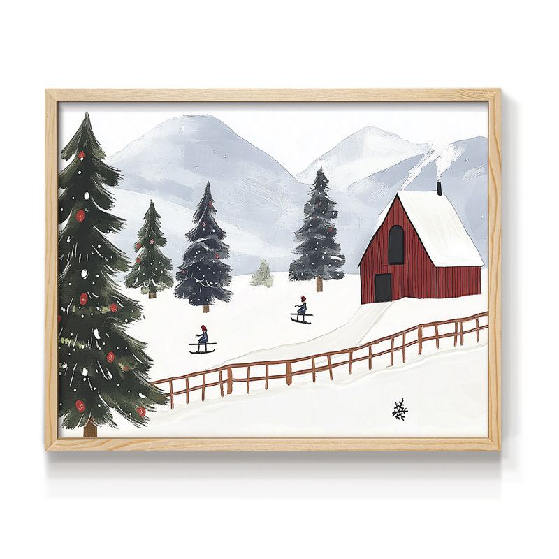Chirstmas Art-DLVI -Framed Print - Restickable, H 8 po x l 10 po, Naturel