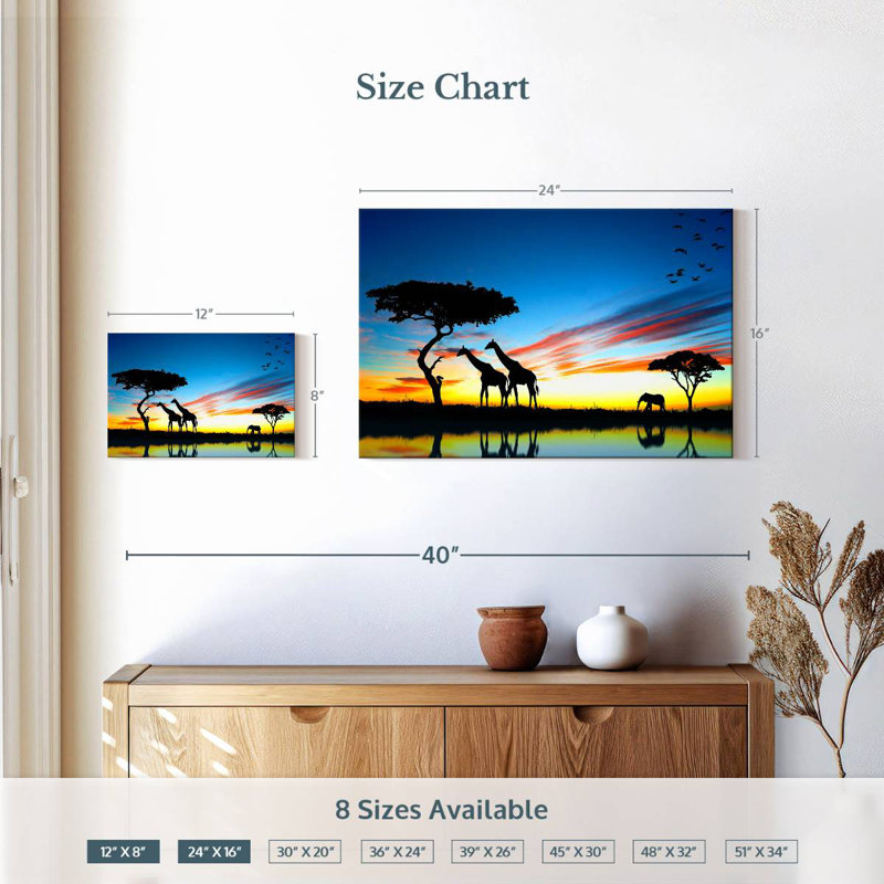 Safari africain Brampt, H 16 po x l 24 po